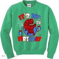 It'S My 6th Birthday Spider Theme Party Boy Birthday Present Kids Sweatshirt thumb 0
