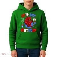 It'S My 6th Birthday Spider Theme Party Boy Birthday Present Kids Hoodie thumb 4