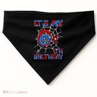 Its My 6th Birthday Spider Web 6 Year Old USA-Made Doggie Bandana thumb 0