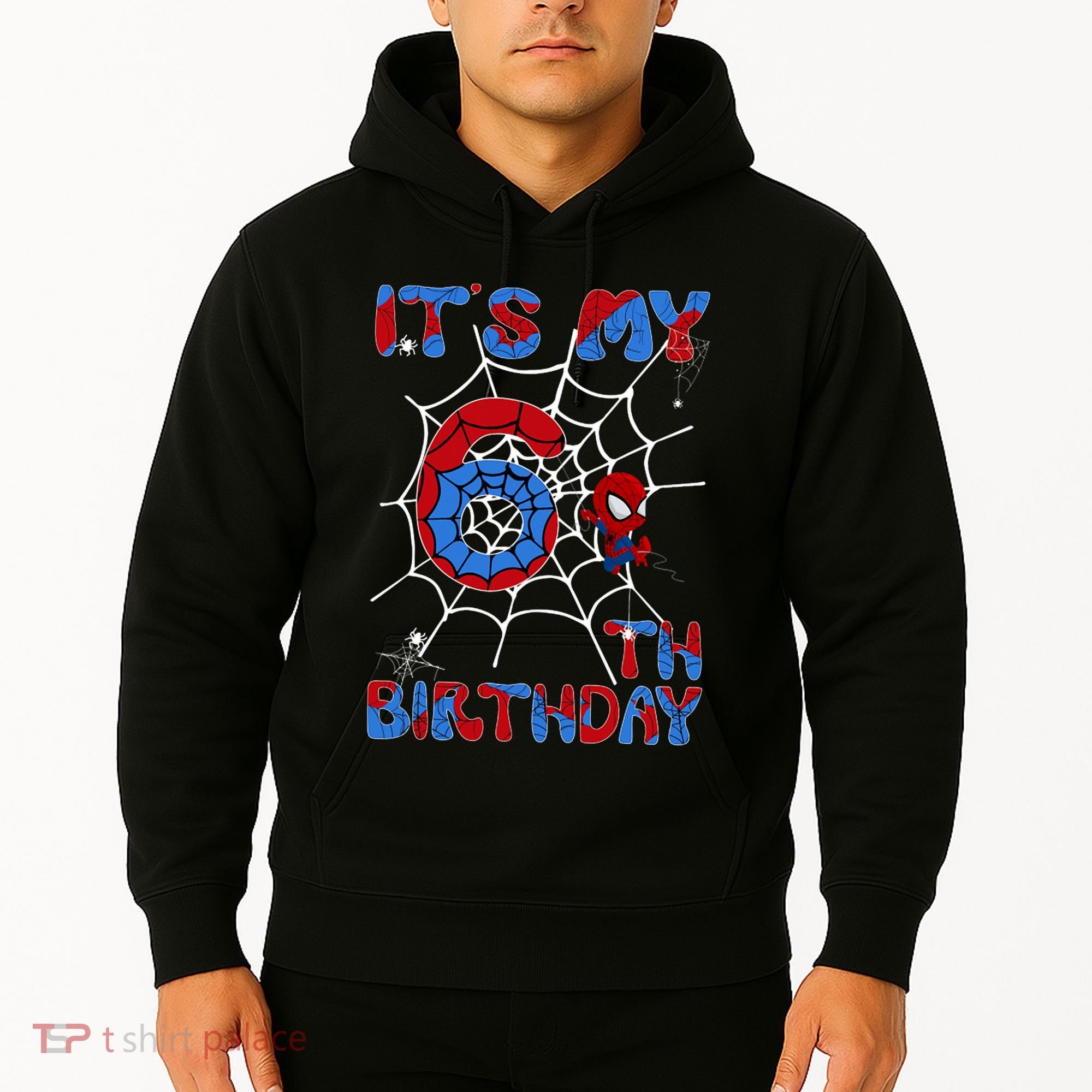 Its My 6th Birthday Spider Web 6 Year Old Hoodie