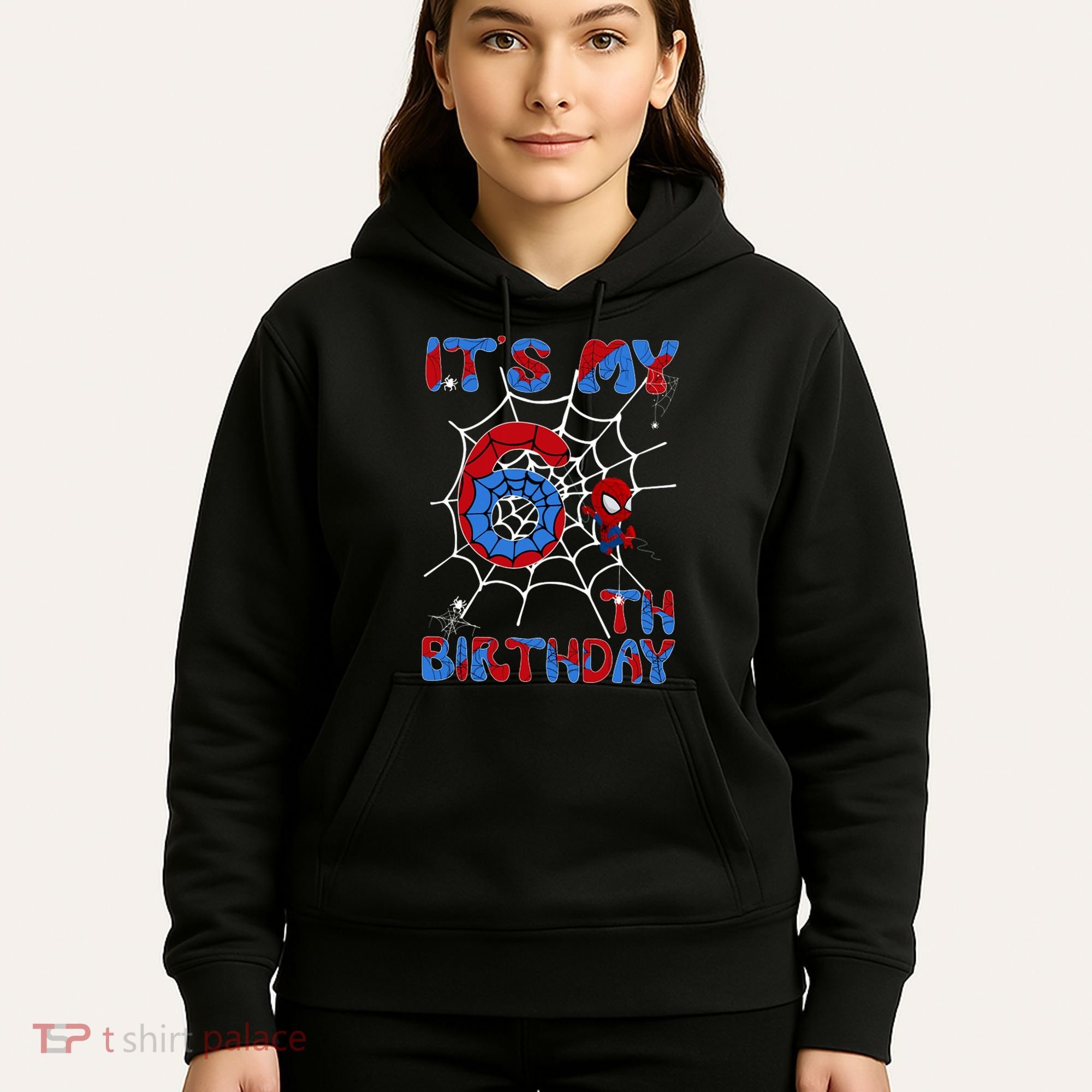 Its My 6th Birthday Spider Web 6 Year Old Hoodie