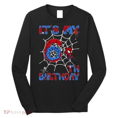 Its My 6th Birthday Spider Web 6 Year Old Long Sleeve Shirt