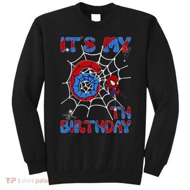 Its My 6th Birthday Spider Web 6 Year Old Sweatshirt