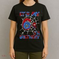 Its My 6th Birthday Spider Web 6 Year Old T-Shirt thumb 4