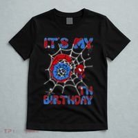 Its My 6th Birthday Spider Web 6 Year Old T-Shirt thumb 5