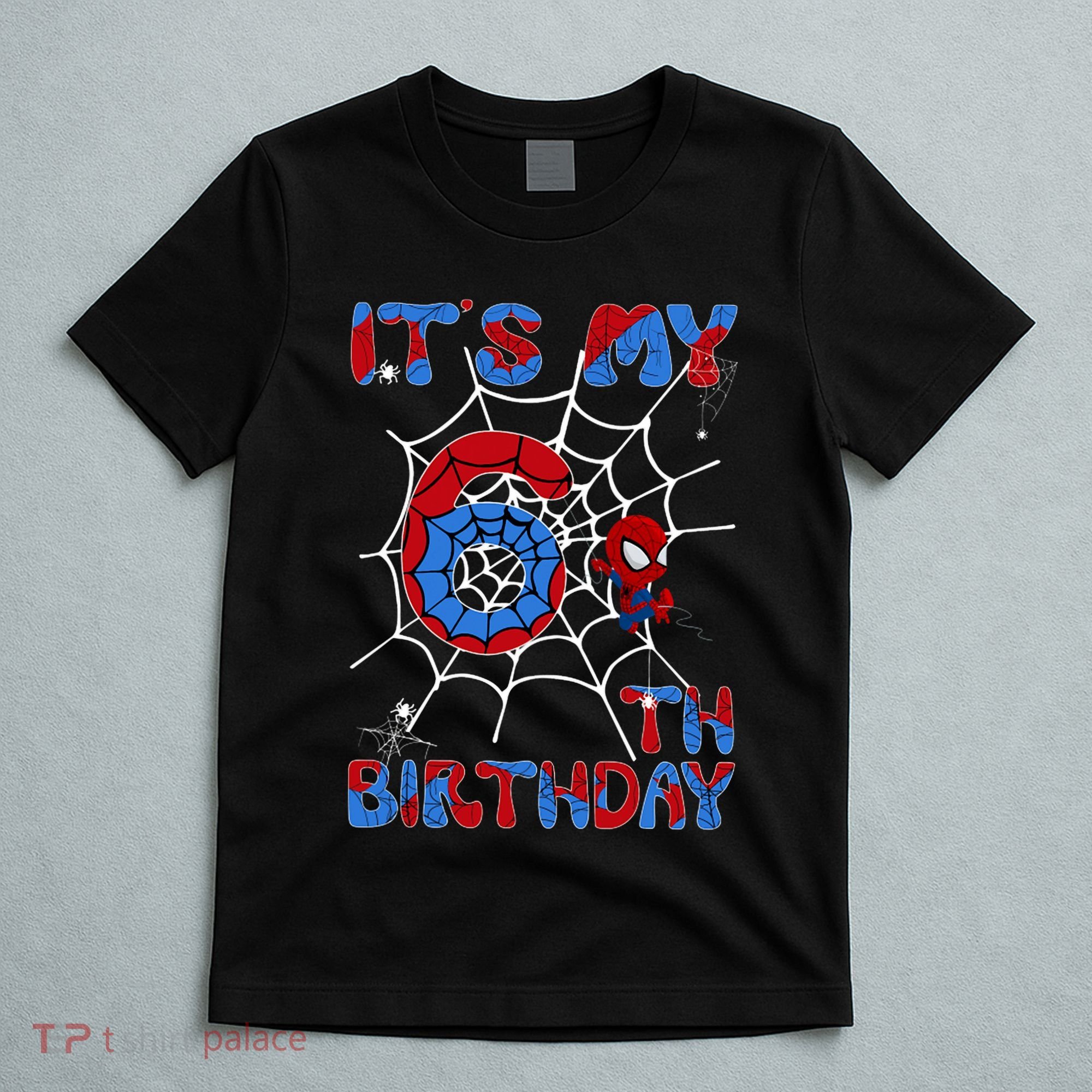 Its My 6th Birthday Spider Web 6 Year Old T-Shirt