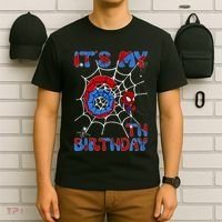 Its My 6th Birthday Spider Web 6 Year Old T-Shirt thumb 6