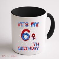 Its My 6th Birthday Spider Web 6 Year Old Coffee Mug thumb 1