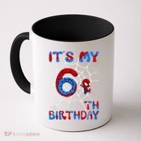 Its My 6th Birthday Spider Web 6 Year Old Coffee Mug thumb 0