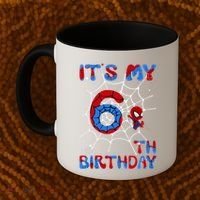 Its My 6th Birthday Spider Web 6 Year Old Coffee Mug thumb 2