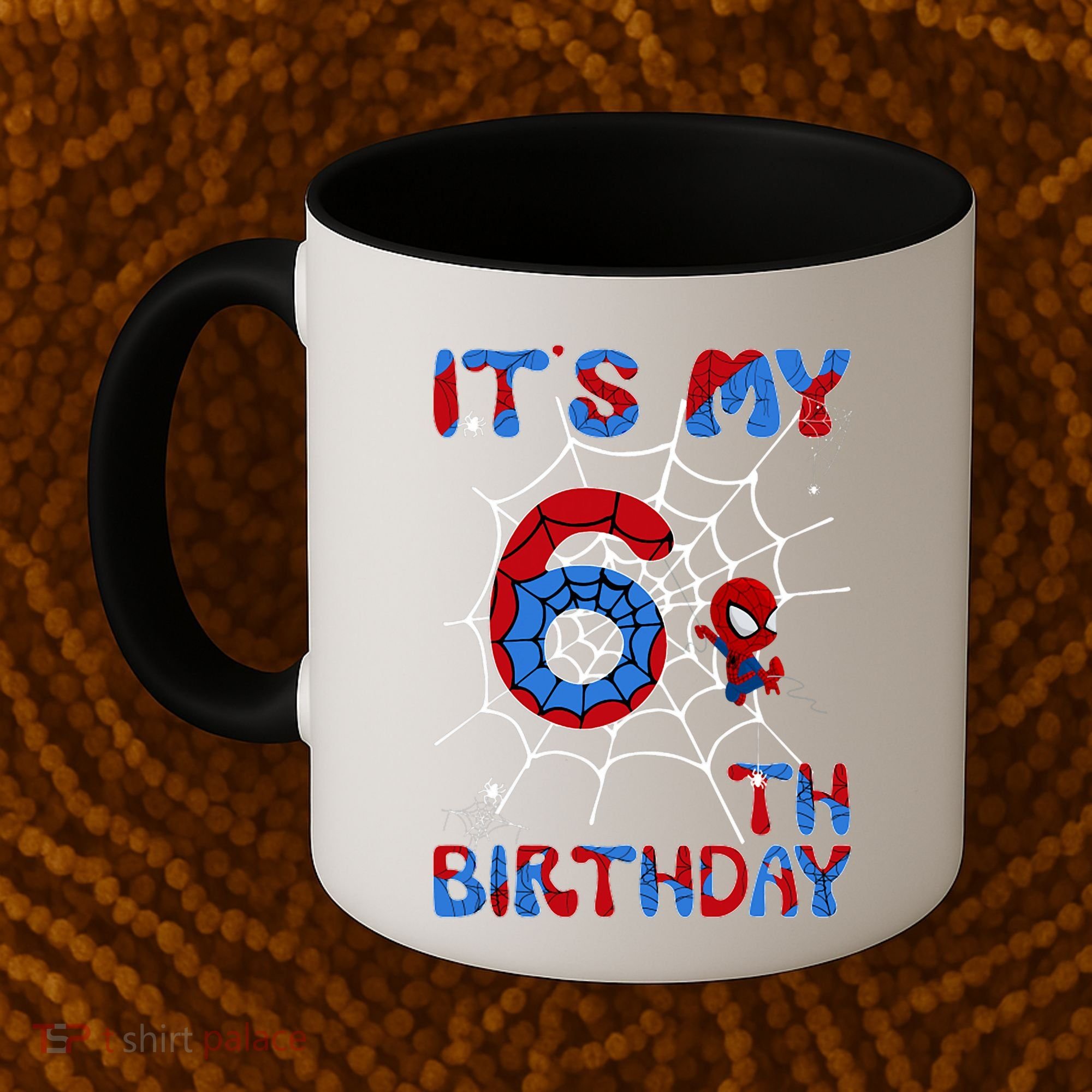 Its My 6th Birthday Spider Web 6 Year Old Coffee Mug