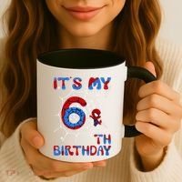 Its My 6th Birthday Spider Web 6 Year Old Coffee Mug thumb 3