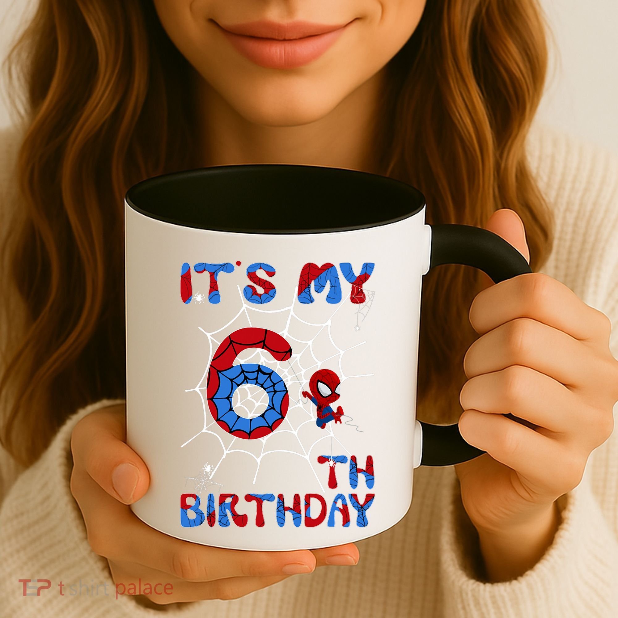 Its My 6th Birthday Spider Web 6 Year Old Coffee Mug