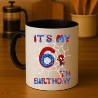 Its My 6th Birthday Spider Web 6 Year Old Coffee Mug thumb 4