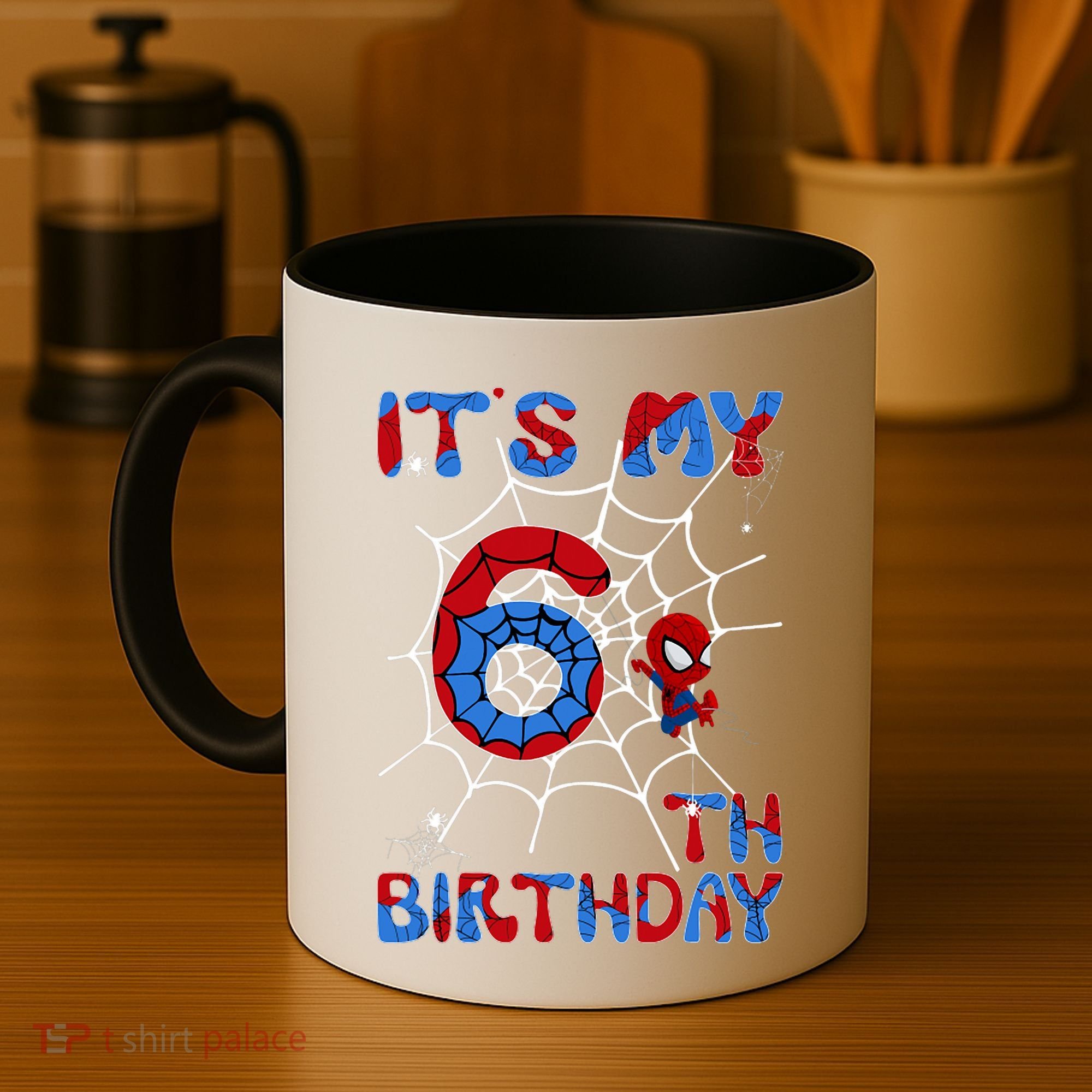 Its My 6th Birthday Spider Web 6 Year Old Coffee Mug