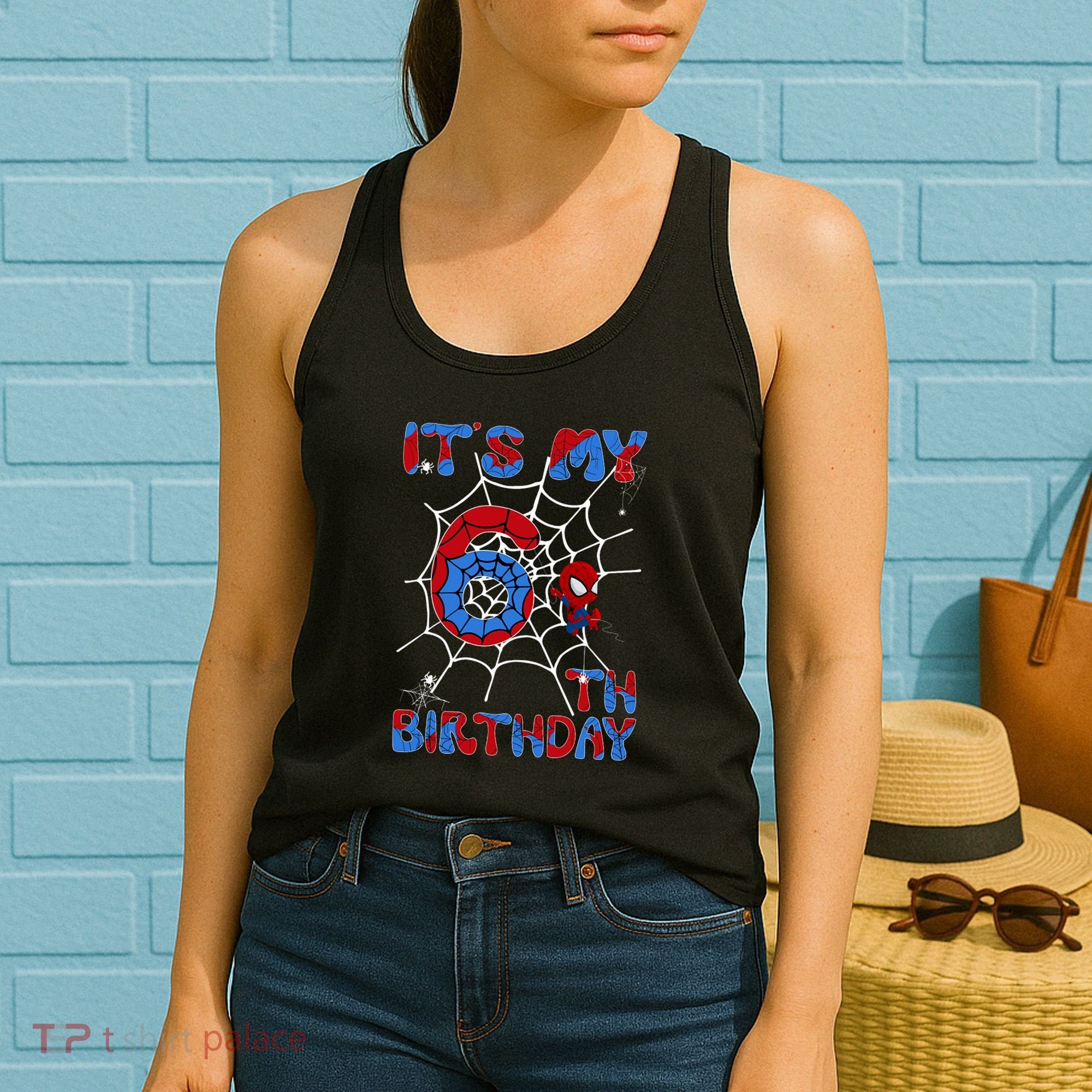 Its My 6th Birthday Spider Web 6 Year Old Women's Tank Top