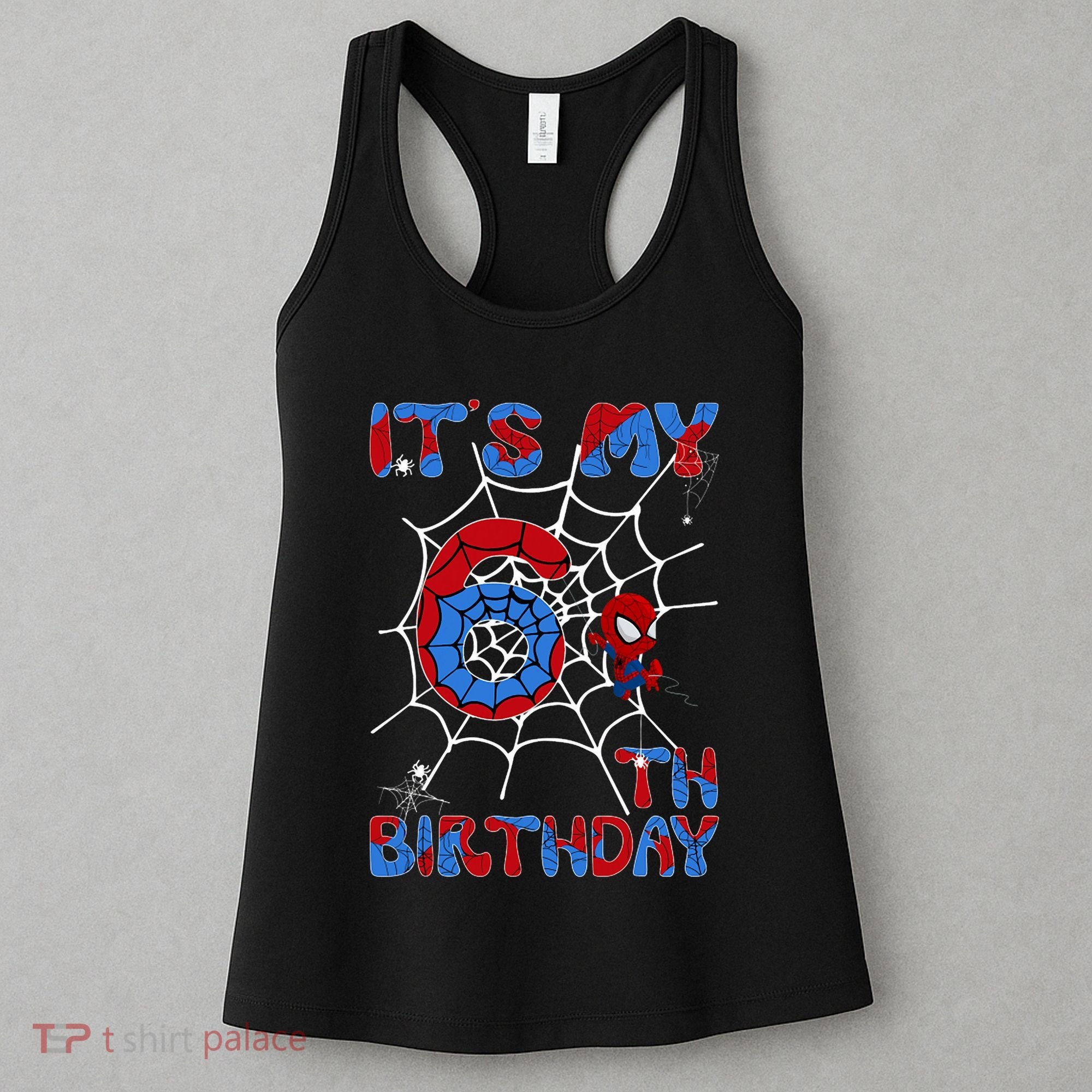 Its My 6th Birthday Spider Web 6 Year Old Women's Tank Top