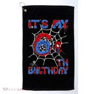 Its My 6th Birthday Spider Web 6 Year Old Golf Towel