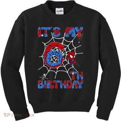 Its My 6th Birthday Spider Web 6 Year Old Kids Sweatshirt