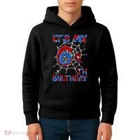 Its My 6th Birthday Spider Web 6 Year Old Kids Hoodie thumb 4