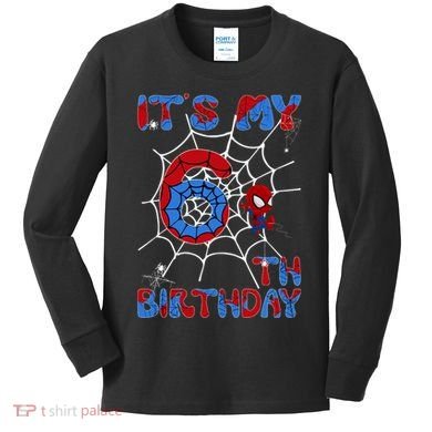 Its My 6th Birthday Spider Web 6 Year Old Kids Long Sleeve Shirt