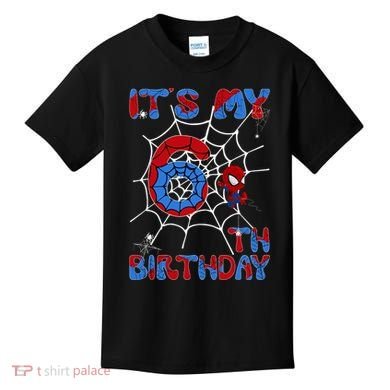 Its My 6th Birthday Spider Web 6 Year Old Kids T-Shirt