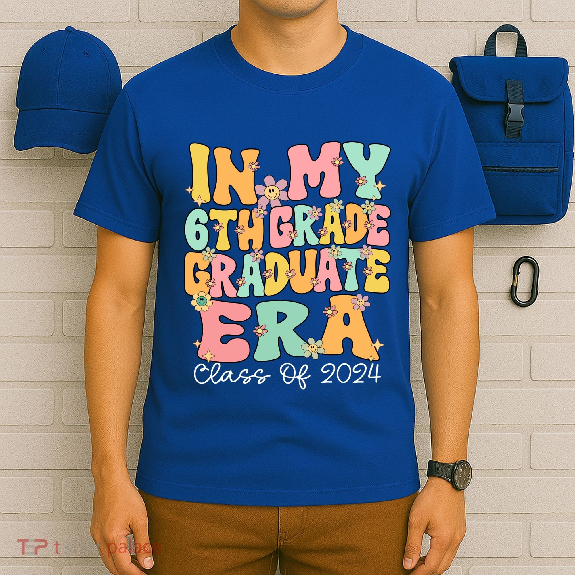 In My 6th Grade Graduate Era Groovy Last Day Of Sixth Grade Cute Gift T-Shirt
