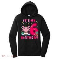 It's My 6th Birthday Girl 6 Years Old Birthday Axolotl Women's Hoodie thumb 0