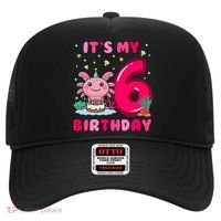 It's My 6th Birthday Girl 6 Years Old Birthday Axolotl Hat thumb 0