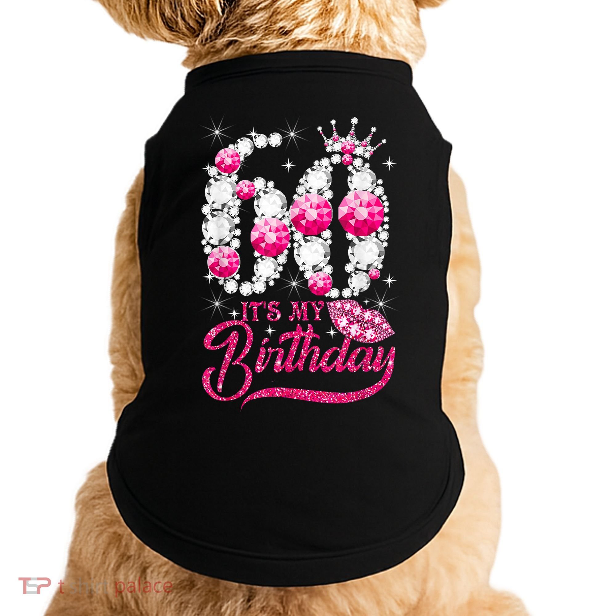 It's My 60th Birthday Cute Gift Queen 60 Years Old Shoes Crown Diamond Gift Doggie Tank