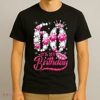 It's My 60th Birthday Cute Gift Queen 60 Years Old Shoes Crown Diamond Gift T-Shirt thumb 3