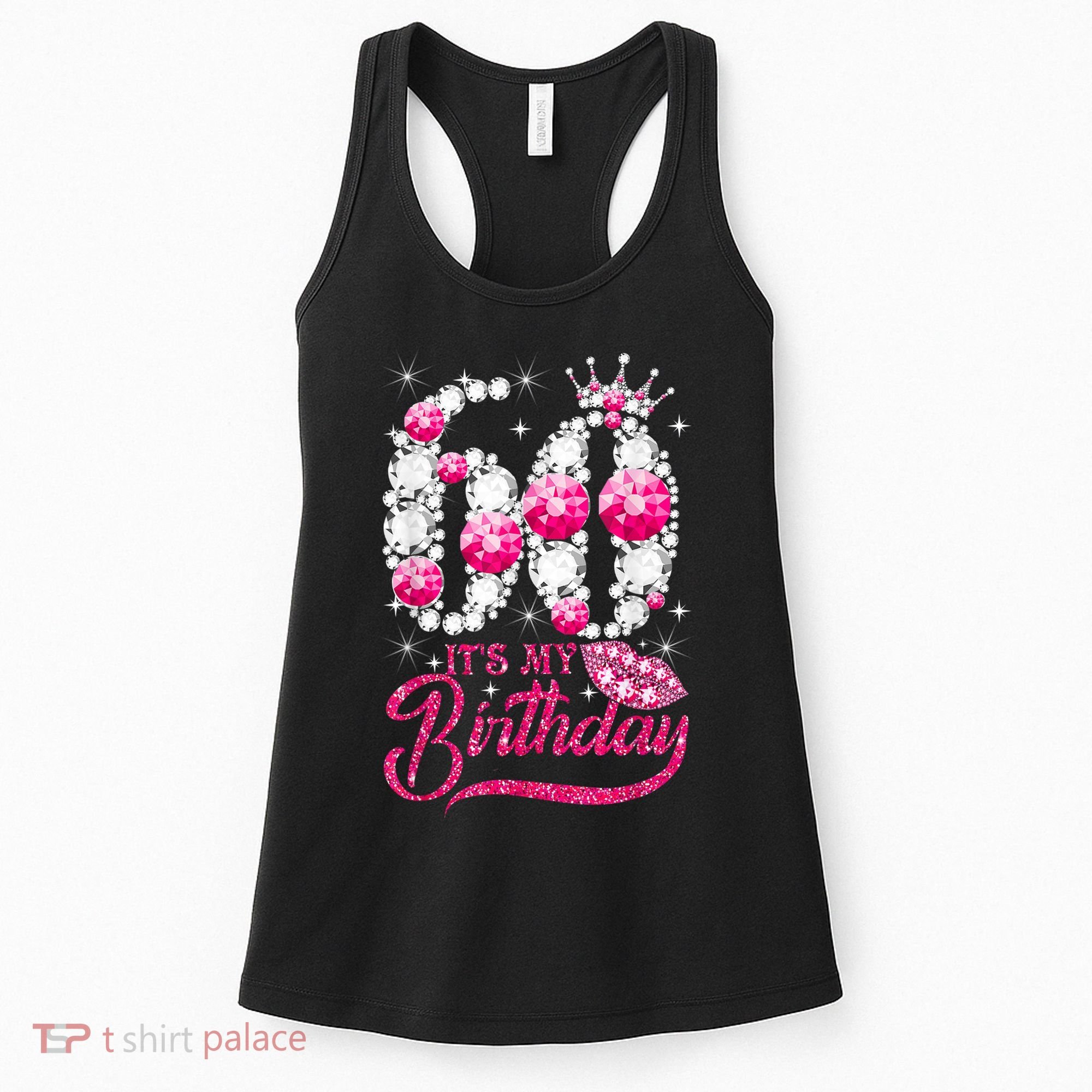 It's My 60th Birthday Cute Gift Queen 60 Years Old Shoes Crown Diamond Gift Women's Tank Top