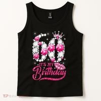 It's My 60th Birthday Cute Gift Queen 60 Years Old Shoes Crown Diamond Gift Tank Top thumb 2