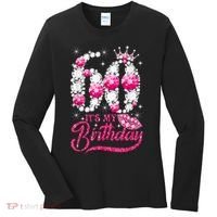 It's My 60th Birthday Cute Gift Queen 60 Years Old Shoes Crown Diamond Gift Women's Long Sleeve Shirt thumb 0
