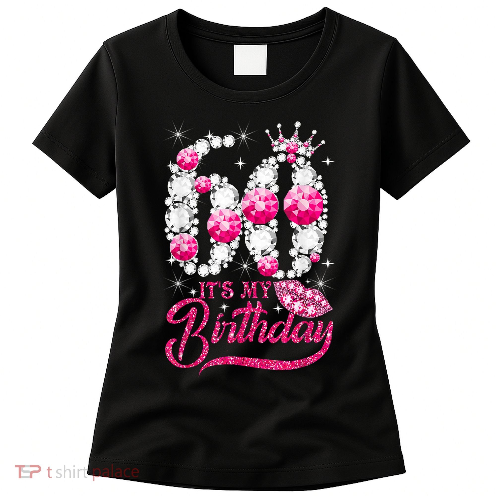 It's My 60th Birthday Cute Gift Queen 60 Years Old Shoes Crown Diamond Gift Women's T-Shirt