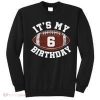 It's My 6th Birthday Boy 6 Year Old Football Player Sweatshirt thumb 0