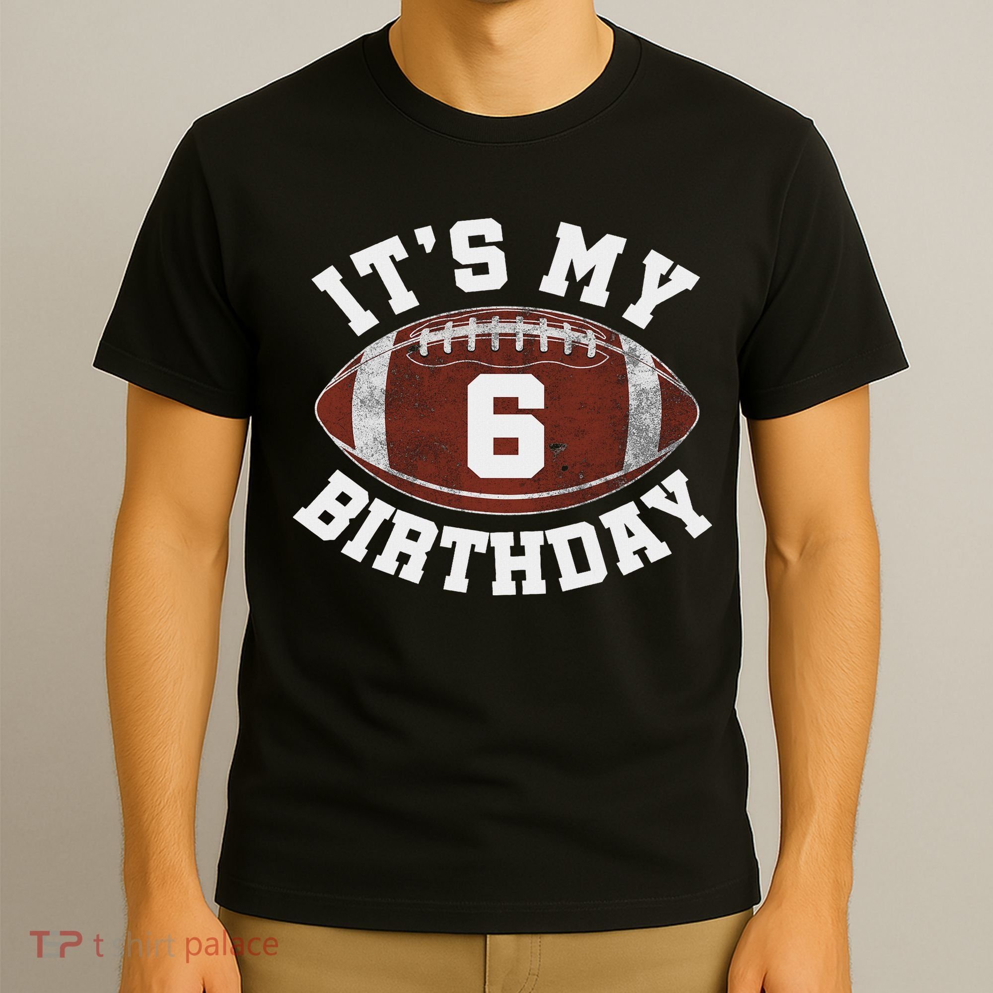 It's My 6th Birthday Boy 6 Year Old Football Player T-Shirt