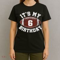 It's My 6th Birthday Boy 6 Year Old Football Player T-Shirt thumb 4