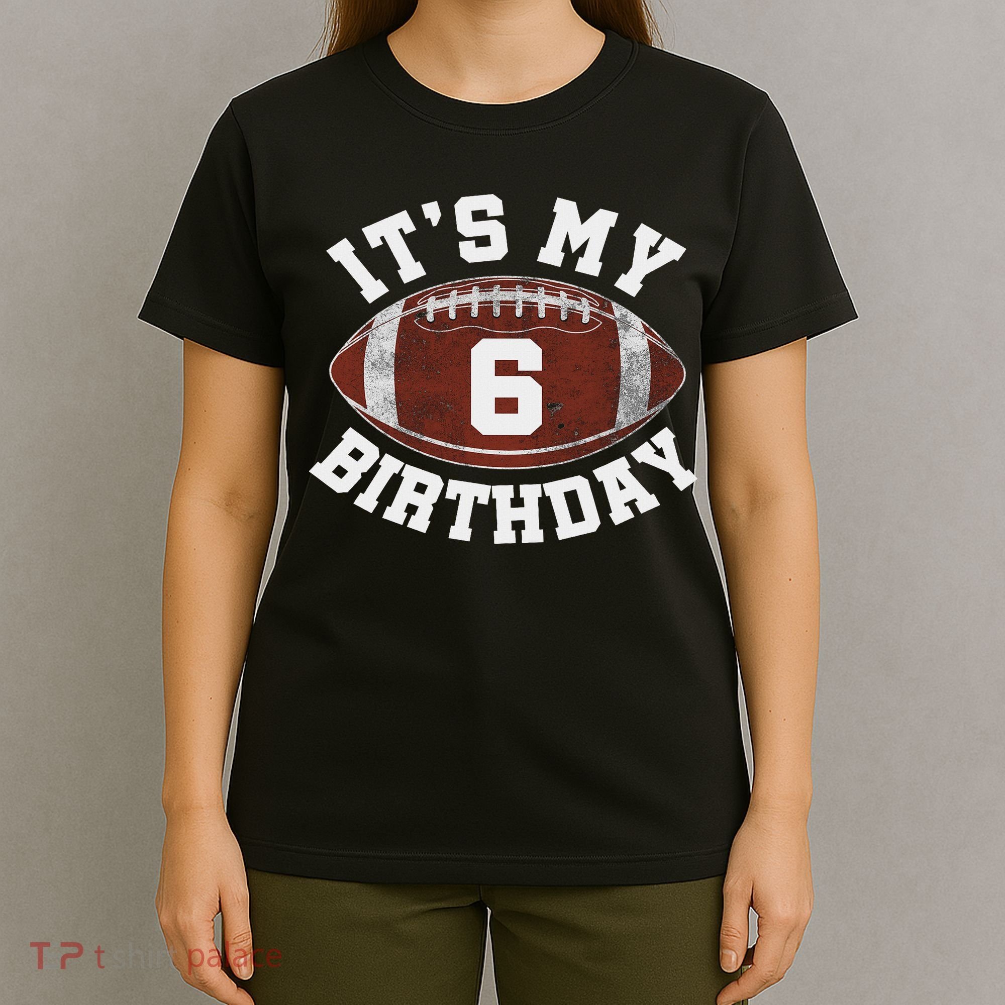 It's My 6th Birthday Boy 6 Year Old Football Player T-Shirt