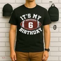It's My 6th Birthday Boy 6 Year Old Football Player T-Shirt thumb 6