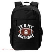 It's My 6th Birthday Boy 6 Year Old Football Player Backpack thumb 0