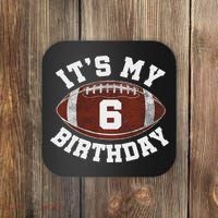 It's My 6th Birthday Boy 6 Year Old Football Player Coaster thumb 0