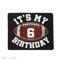 It's My 6th Birthday Boy 6 Year Old Football Player Mousepad thumb 0