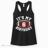 It's My 6th Birthday Boy 6 Year Old Football Player Women's Tank Top thumb 0