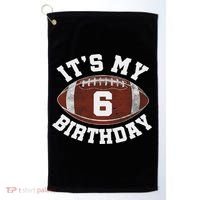 It's My 6th Birthday Boy 6 Year Old Football Player Golf Towel thumb 0