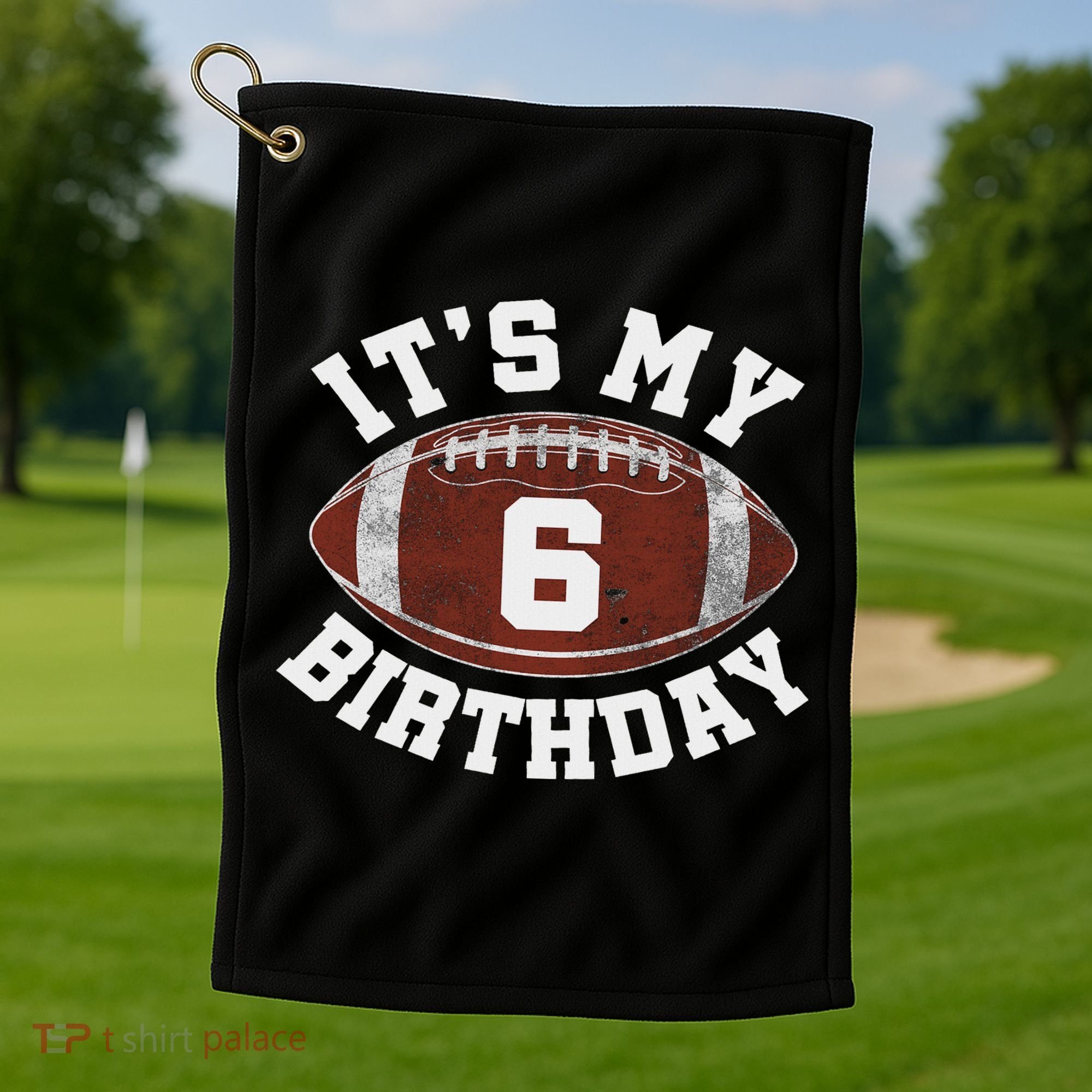 It's My 6th Birthday Boy 6 Year Old Football Player Golf Towel