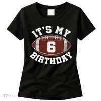 It's My 6th Birthday Boy 6 Year Old Football Player Women's T-Shirt thumb 0