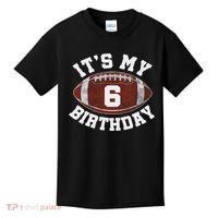 It's My 6th Birthday Boy 6 Year Old Football Player Kids T-Shirt thumb 0
