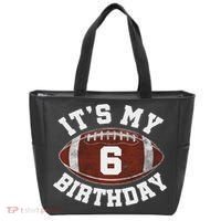 It's My 6th Birthday Boy 6 Year Old Football Player Tote Bag thumb 0