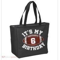 It's My 6th Birthday Boy 6 Year Old Football Player Tote Bag thumb 2